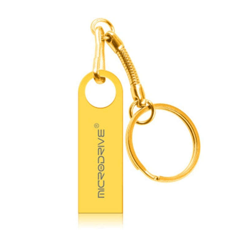 MicroDrive 128GB USB 2.0 Metal Waterproof High Speed U Disk(Gold)