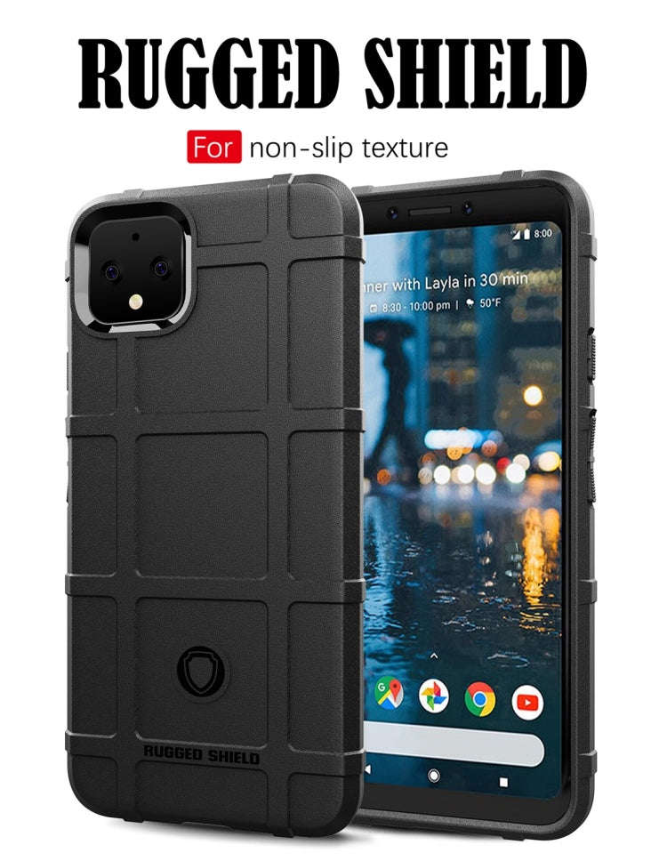 Shockproof Protector Cover Full Coverage Silicone Case for Google Pixel 4 XL (Black)