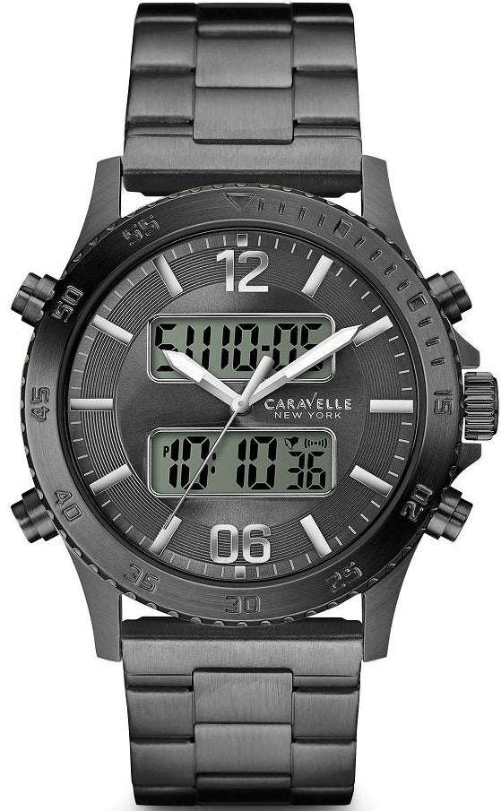 Authentic CARAVELLE by BULOVA Stainless Steel Digital Chronograph Mens Watch