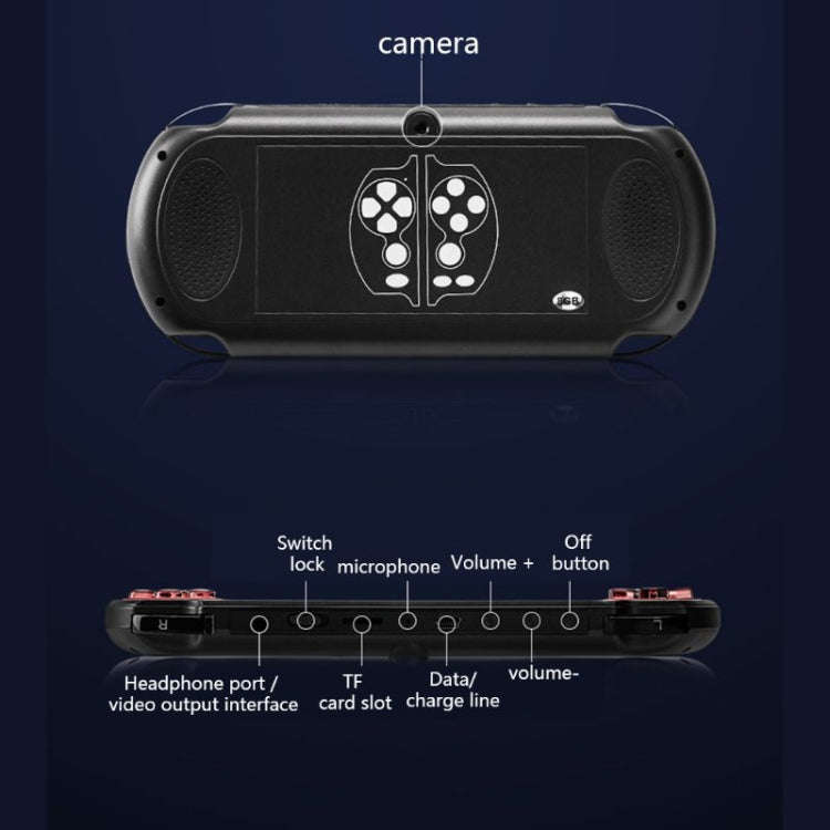 X7 Plus Retro Classic Games Handheld Game Console with 5.1 inch HD Screen & 8G Memory, Support MP...