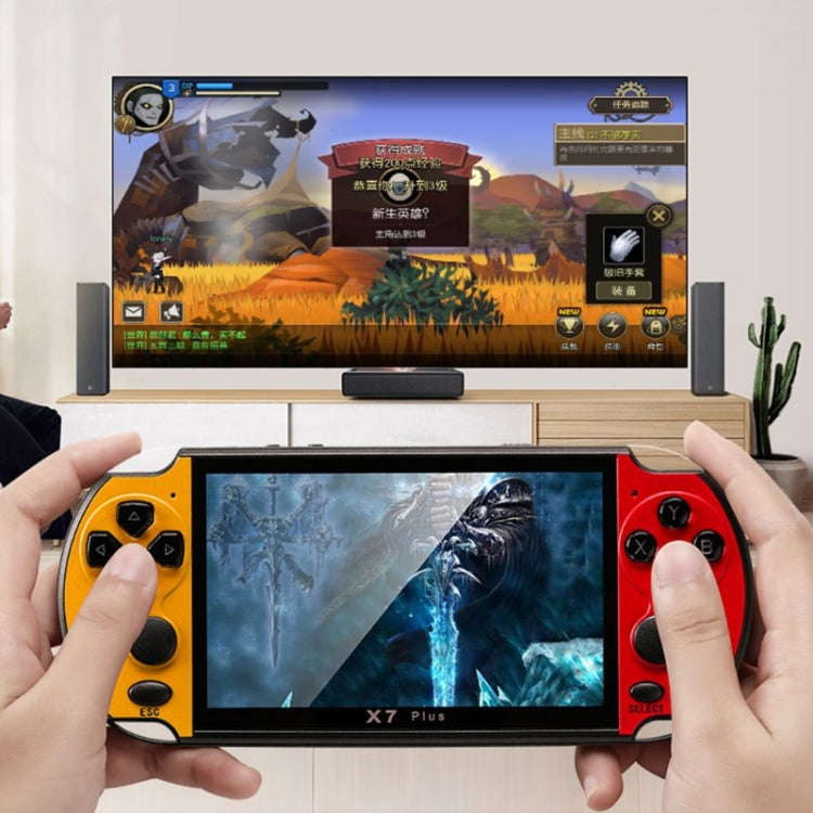 X7 Plus Retro Classic Games Handheld Game Console with 5.1 inch HD Screen & 8G Memory, Support MP...