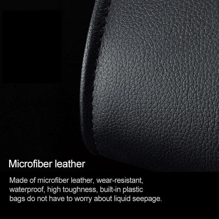 Car Multifunctional LED Design Hanging Folding Garbage Bin Storage Box (Brown)