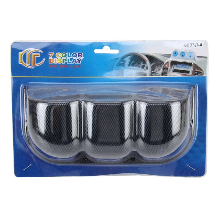 60mm Universal Horizontal Carbon lead Material 3 Triple Auto Car Dash Gauge Meter Pod Mount Holde...