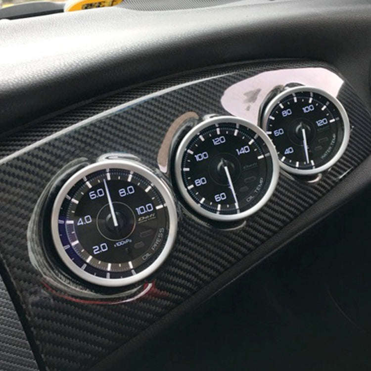 60mm Universal Horizontal Carbon lead Material 3 Triple Auto Car Dash Gauge Meter Pod Mount Holde...