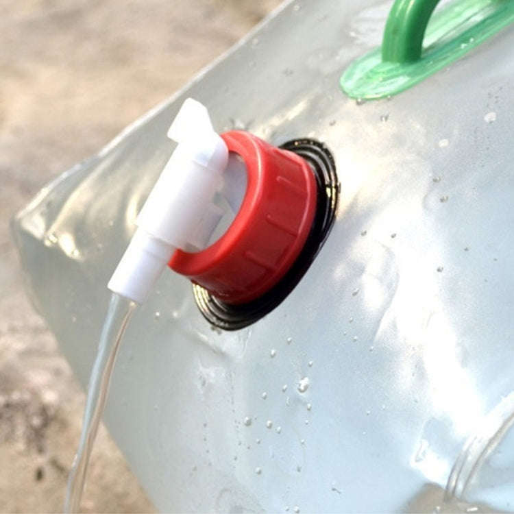 10L Outdoor Transparent PVC Foldable Water Bag Container with ON/OFF Switch