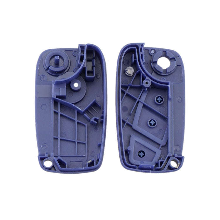 For FIAT Car Keys Replacement 3 Buttons Car Key Case with Side Battery Holder (Blue)