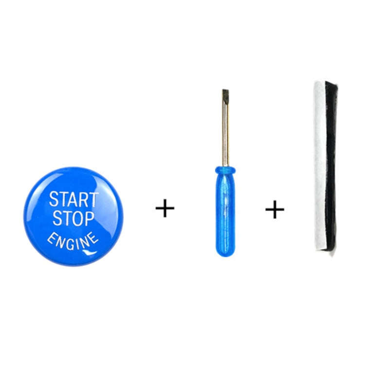Car Engine Start Key Push Button Cover for BMW E90 Chassis (Blue)