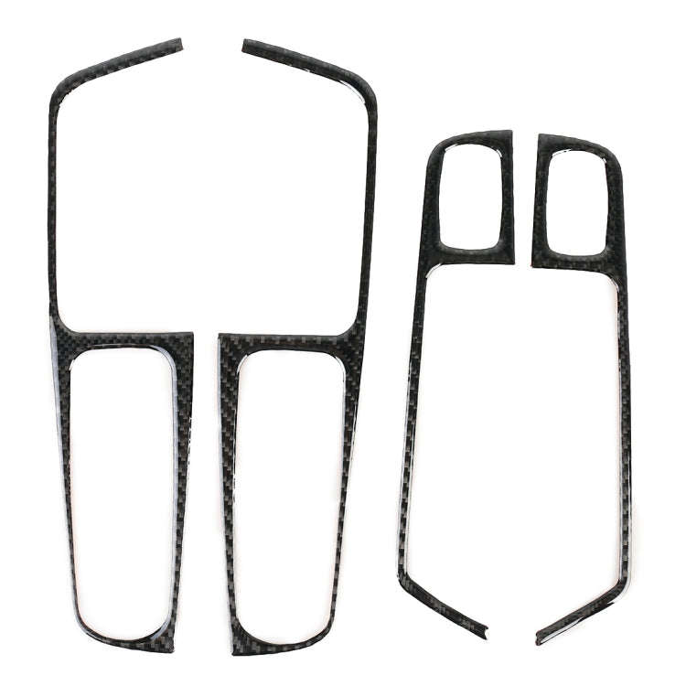4 PCS Carbon Fiber Car Window Button Panel Decorative Sticker for Porsche Macan