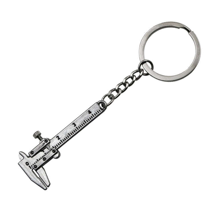 5 PCS Mini Vernier Caliper Keychain Key Rings(Silver)