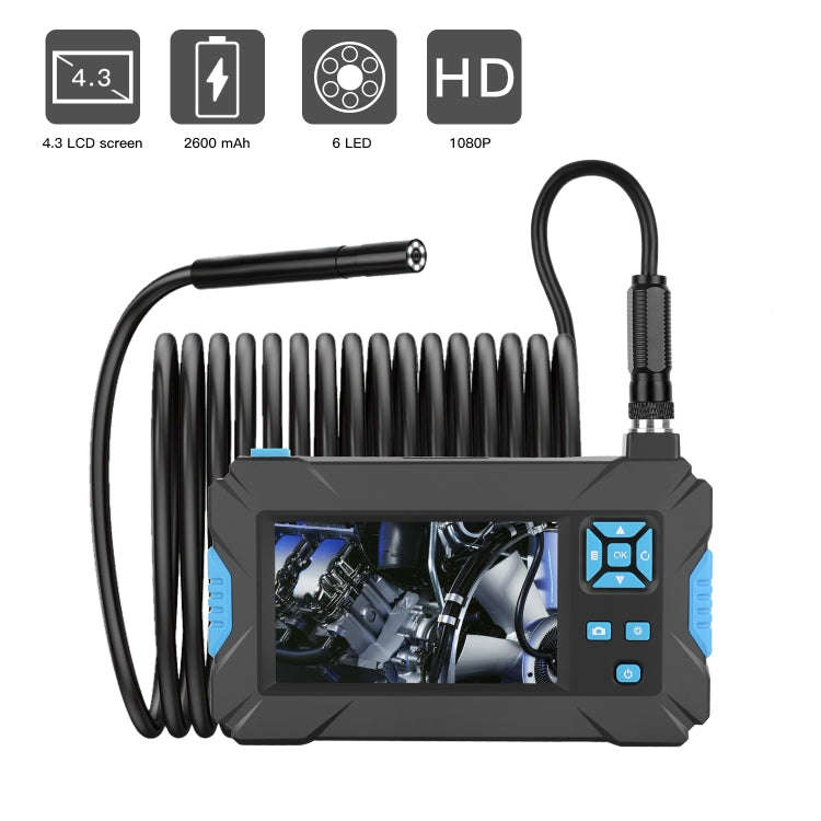 P30 IP67 Waterproof 4.3 inch HD Portable Endoscope Hard Cable Industrial Endoscope, Cable Length:...