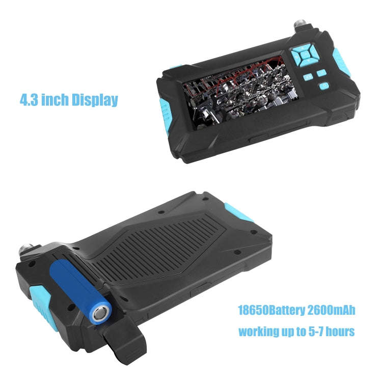 P30 IP67 Waterproof 4.3 inch HD Portable Endoscope Hard Cable Industrial Endoscope, Cable Length:...