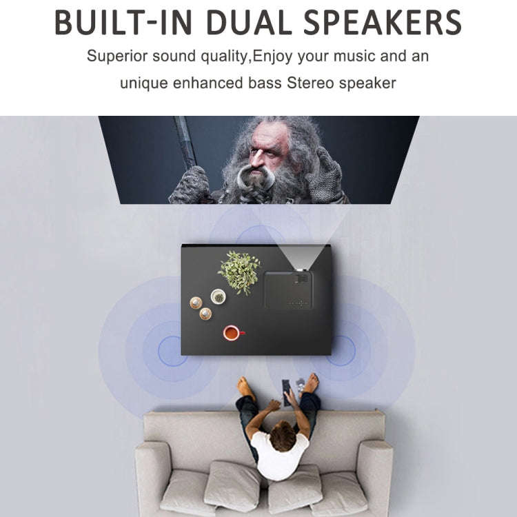 DH-A10 5.8 inch LCD Screen 4200 Lumens 1280 x 800P HD Smart Projector with Remote Control,Android...