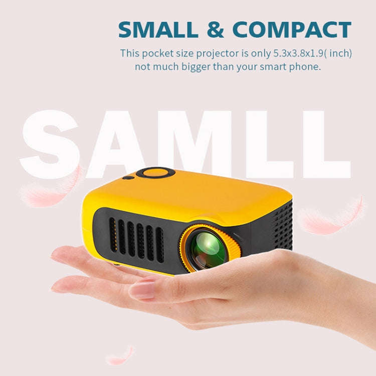 A2000 1080P Mini Portable Smart Projector Children Projector, AU Plug(Black)