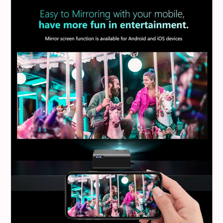 RD825 1280x720 2200LM Mini LED Projector Home Theater, Support HDMI & AV & VGA & USB, Smart Versi...