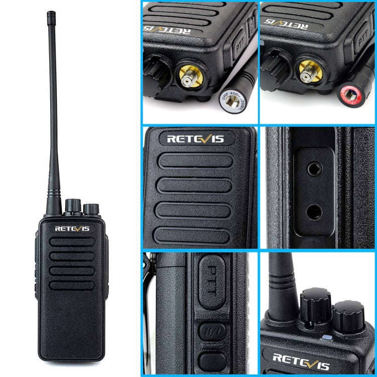 RETEVIS RT1 10W UHF 400-520MHz 16CH Handheld Walkie Talkie, US Plug