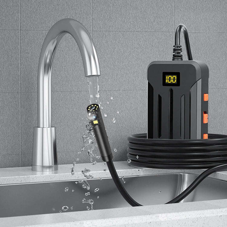 F300 5.5mm IP68 Waterproof HD Dual Cameras Digital Endoscope, Length:2m Hard Cable(Black)