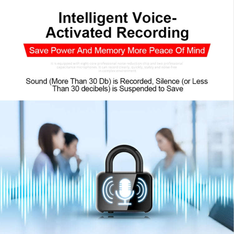Q11 Intelligent HD Noise Reduction Lock Voice Recorder, Capacity:16GB(Black)