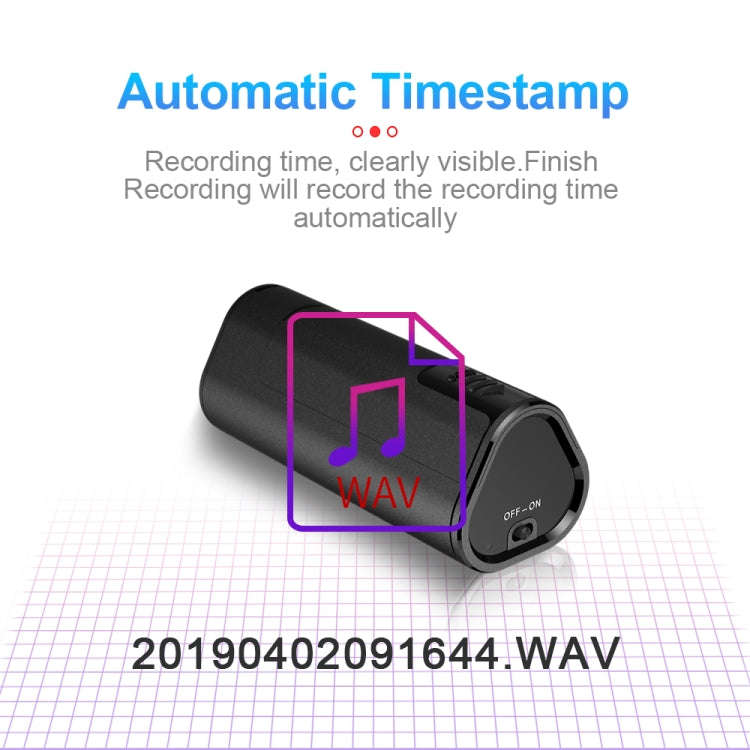 Q51 Intelligent HD Noise Reduction Remote Voice Control Recorder, Capacity:8GB(Black)