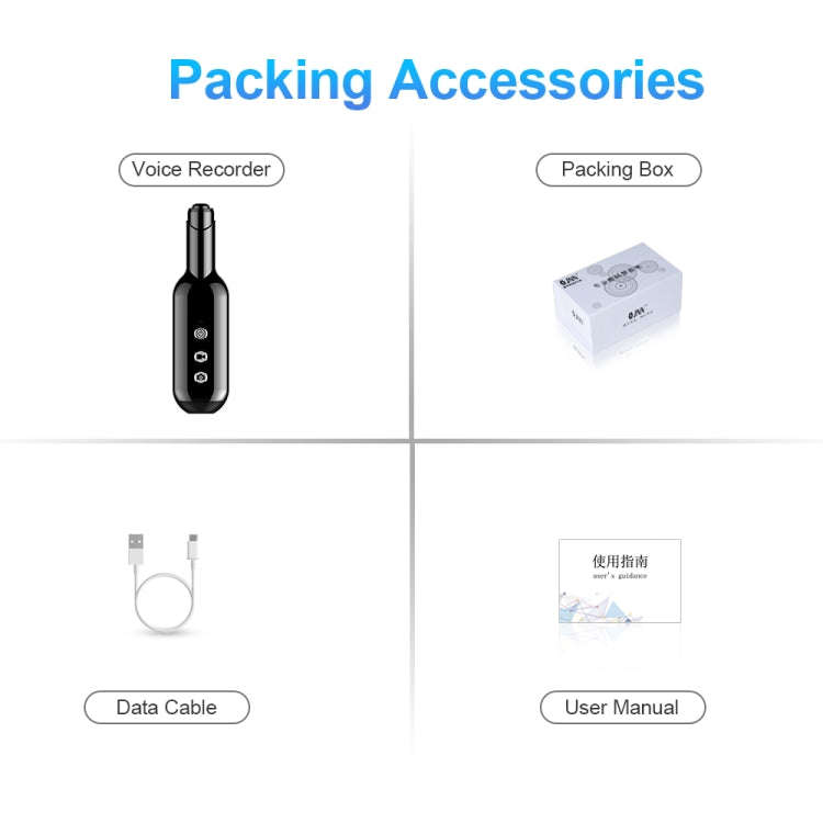 D3 AI Smart High-definition Noise Reduction Voice Recorder, Capacity:16GB(Black)