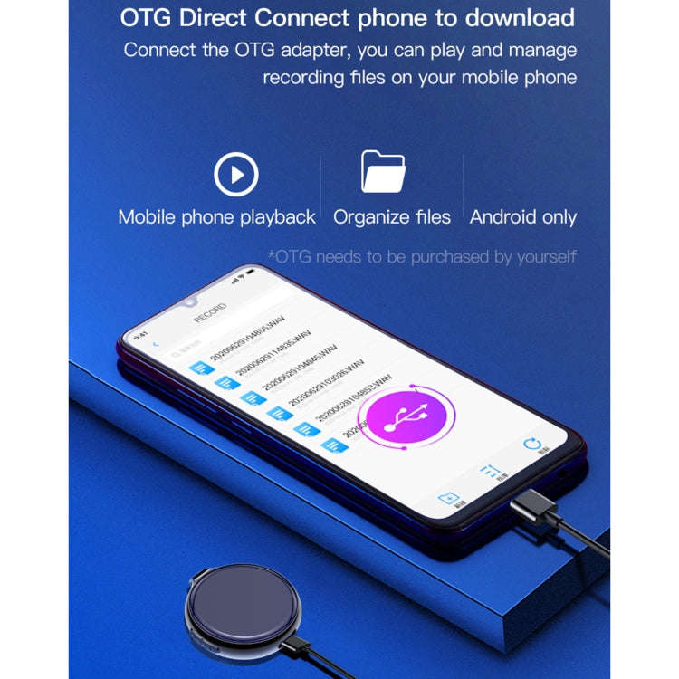 Q39 AI Intelligent High-definition Noise Reduction Voice Control Recorder, Capacity:16GB(Black)