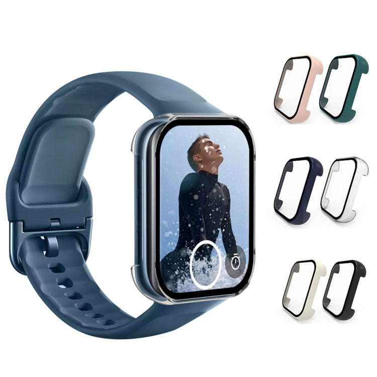 For OPPO Watch 2 42mm PC + Tempered Glass Watch Protective Case(Transparent White)