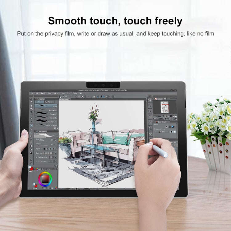 Laptop Frame Glue Anti-peeping Film For MicroSoft Surface Pro 8