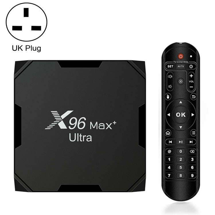 X96 Max+ Ultra 4GB+64GB Amlogic S905X4 8K Smart TV BOX Android 11.0 Media Player, Plug Type:UK Plug