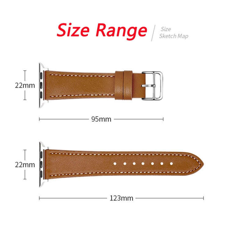 Single Lap Microfiber Leather Watch Band For Apple Watch Series 9&8&7 41mm / SE 3&SE 2&6&SE&5&4 4...