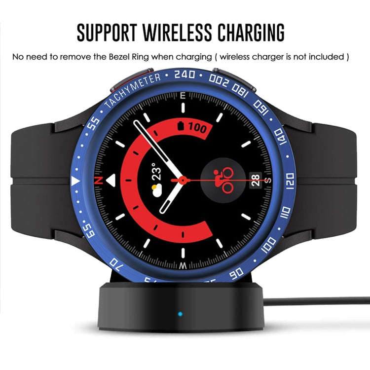 For Samsung Galaxy Watch5 Pro 45mm E Style Dial Steel Protective Frame(Blue)