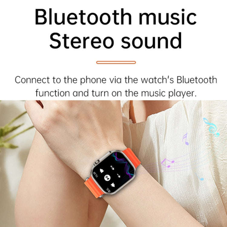 WS-E9 Ultra 2.2 inch IP67 Waterproof Silicone Band Smart Watch, Support Heart Rate / NFC(Black)