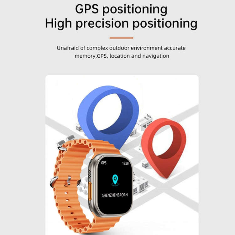 WS-E9 Ultra 2.2 inch IP67 Waterproof Silicone Band Smart Watch, Support Heart Rate / NFC(Black)