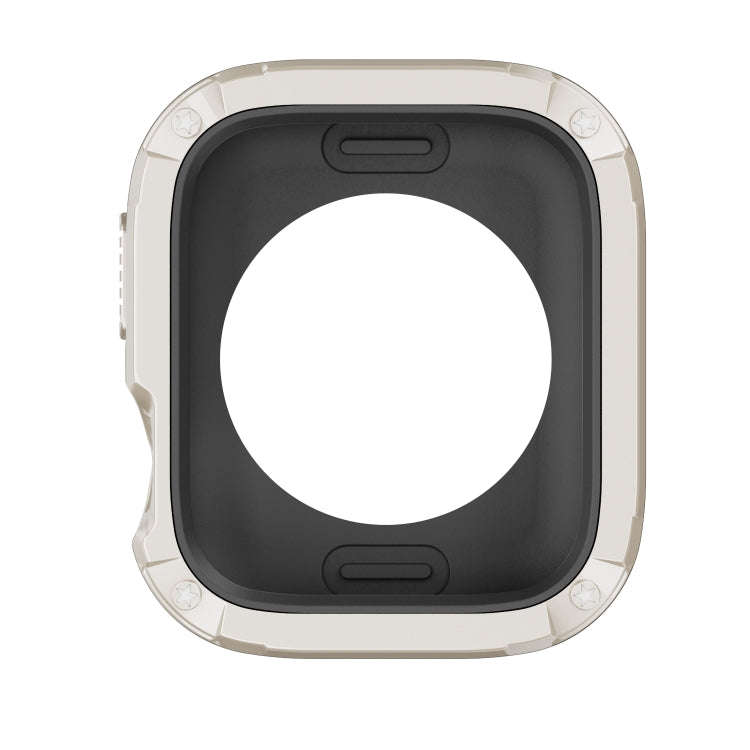 For Apple Watch Series 9 / 8 / 7 41mm 2-in-1 PC Hybrid TPU Armor Watch Case(Starlight)