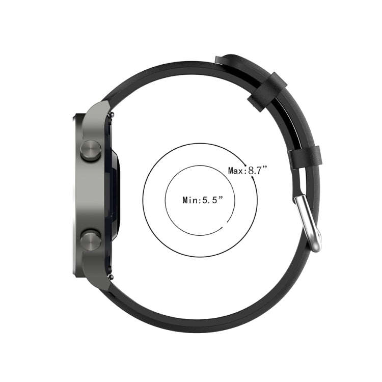 For Huawei Watch 4 / Watch 4 Pro Round Tail Leather Watch Band(White)