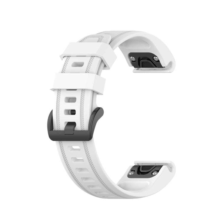 For Garmin Epix Pro 42mm Pure Color Silicone Watch Band(White)