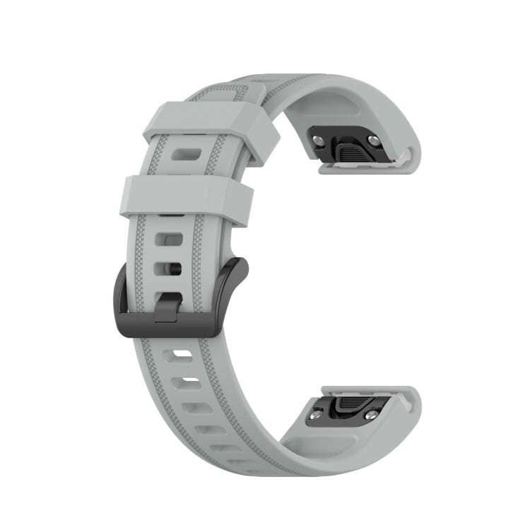 For Garmin Epix Pro 42mm Pure Color Silicone Watch Band(Gray)