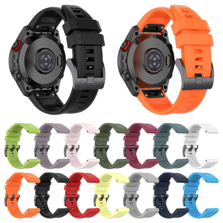 For Garmin Epix Pro 47mm Solid Color Silicone Watch Band(Cherry Pink)