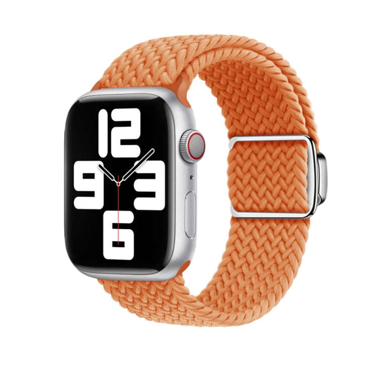 For Apple Watch Series 3 42mm Nylon Loop Magnetic Buckle Watch Band(Orange)