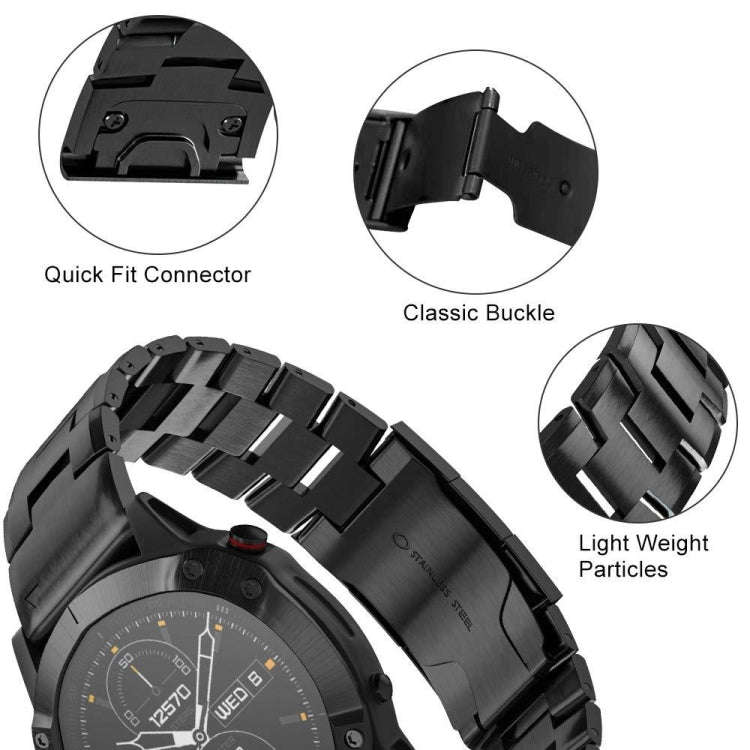 For Garmin Epix Pro 47mm Titanium Alloy Quick Release Watch Band(Black)