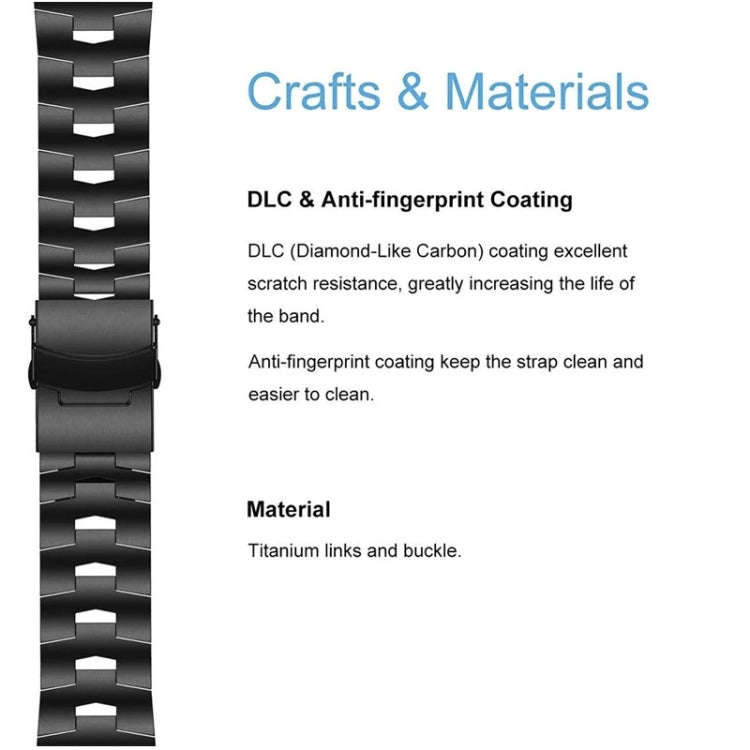 For Garmin Fenix 7 Pro 47mm Titanium Alloy Quick Release Watch Band(Titanium Gray)