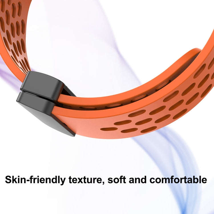 For Huawei Watch 4 / 4 Pro Magnetic Clasp Silicone Watch Band(Orange)
