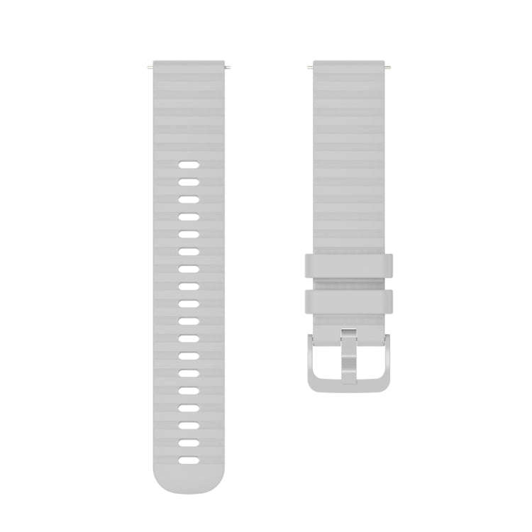 For Huawei Watch 4 / 4 Pro Wavy Dot Pattern Solid Color Silicone Watch Band(Grey)