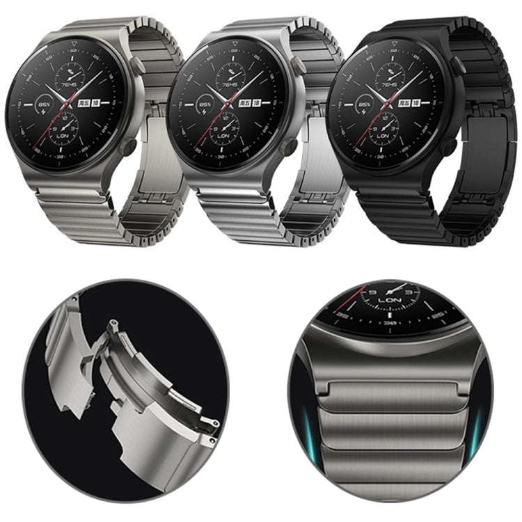 For Huawei Watch 4 / 4 Pro One Bead Stainless Steel Watch Band(Black)