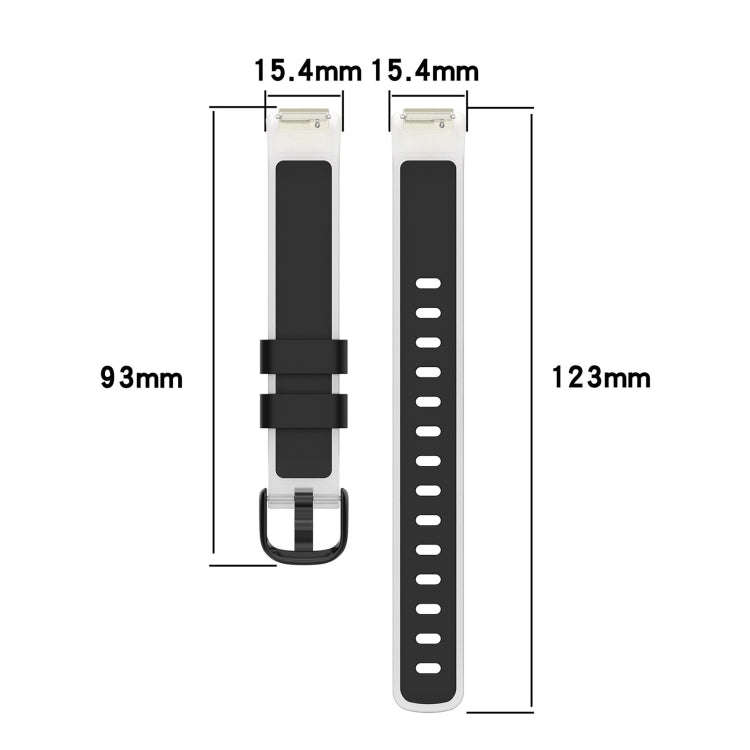 For Fitbit Inspire 3 Two Color Transparent Silicone Watch Band(Green)