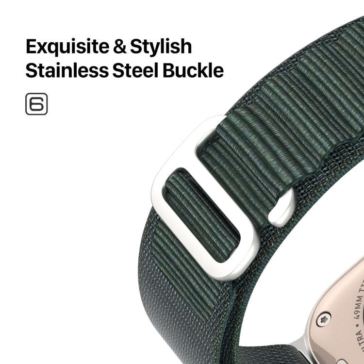For Apple Watch Series 6 44mm DUX DUCIS GS Series Nylon Loop Watch Band(Green)