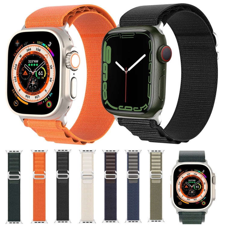 For Apple Watch Series 7 41mm DUX DUCIS GS Series Nylon Loop Watch Band(Orange)