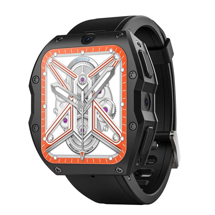 Model X 1.99 inch IP68 Waterproof Android 9.0 4G Dual Cameras Matte Smart Watch, Specification:2G...