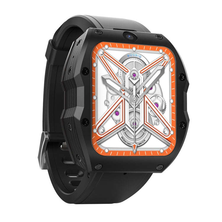 Model X 1.99 inch IP68 Waterproof Android 9.0 4G Dual Cameras Matte Smart Watch, Specification:2G...