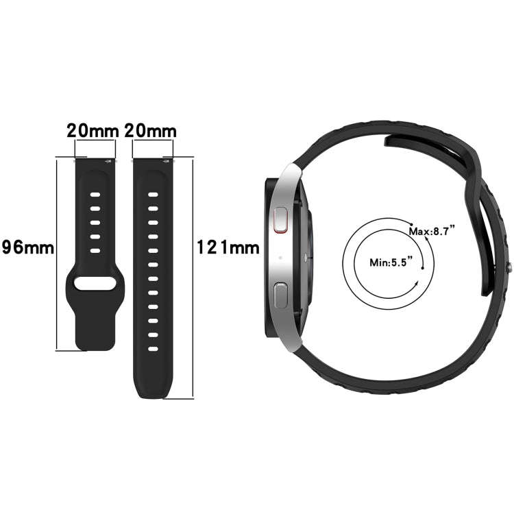For Samsung Galaxy Watch 6 / 6 Classic Pockmark Texture Reverse Buckle Silicone Watch Band(Midnig...