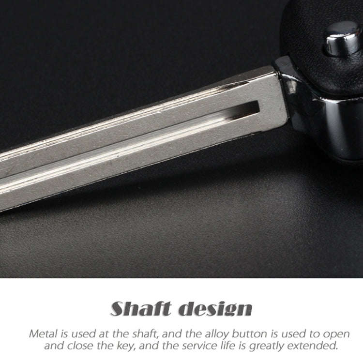 For Hyundai 3-button Folding Car Key Shell with Silver Metal Edge