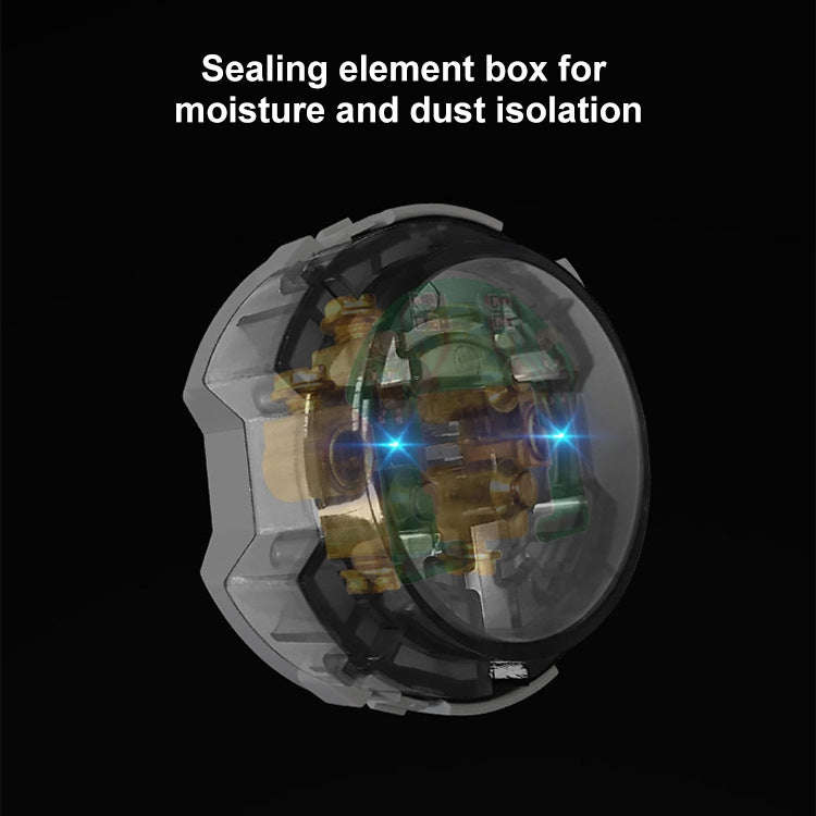 86mm Round LED Tempered Glass Switch Panel, Black Round Glass, Style:Two Open Dual Control